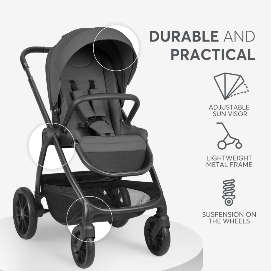 Kikka Boo Modena 2027 kolica dark grey – prikaz 6