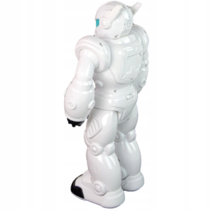 Beli robot na baterije, pogled sa strane