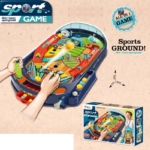 Stoni sportski fliper sa golom, košem i čunjevima na jednom terenu