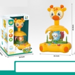Žirafa uspavanka, muzička igračka sa figuricom majmunčeta u providnom delu